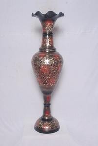 Vente en gros en usine de vases à fleurs de luxe en laiton et métal pot doré enduit de poudre d'émail noir vase de table intérieur et extérieur - Product Image 4