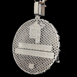 Joyería Cristiana de Hip Hop, Material Oro Rosa, Letra Personalizada, Colgante con Moissanita VVS, Chapado en Oro de 10K, Certificado GIA, Unisex - Product Image 5