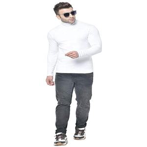Maillot de mode d'hiver respirant de haute qualité pour hommes avec logo personnalisable T-shirts à col long grande taille confortable - Product Image 1
