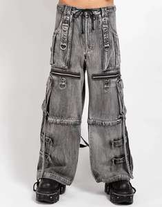 Jean personnalisé en denim délavé doux écologique | denim baggy imprimé respirant unisexe pour les tenues de rue - Product Image 6