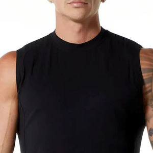 Camisetas sin mangas de punto transpirables para hombre con cuello redondo de talla grande para correr, entrenamiento, ropa de gimnasio, secado rápido, ecológico, sin mangas - Product Image 3