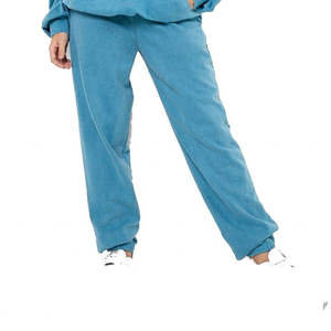 Chándal Informal de Invierno para Mujer, Estilo Lavado Ácido, Tendencia Actual, Diseño Sólido, 100% Algodón, Precio Directo de Fábrica - Product Image 5