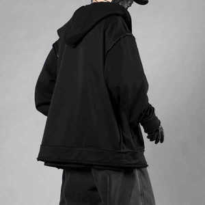 Sweat à capuche pour homme Cyberpunk Techwear Streetwear Sweat à manches longues 3D Broderie Poches Tissu polaire Tricoté Motif imprimé - Product Image 4