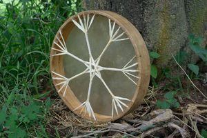 Novedades, tambores chamanes hechos a mano de fabricante profesional, redondos con marco de piel de cabra, tambores - Product Image 4