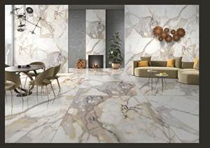 Carreaux en porcelaine finition brillante de qualité supérieure 1000x1000 | Carreaux de sol mural grand format 100x100 | Collection d'exportation durable et élégante - Product Image 3