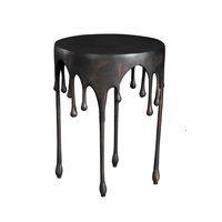 Gouttes d'eau Design Aluminium Métal Table d'appoint Fabricant Bureau Table basse décorative en métal en vrac