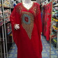 Magnifique caftan marocain 2022, robe traditionnelle musulmane avec travail manuel, nouveau design avec des perles de pierre