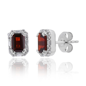 Pierre précieuse naturelle 925 argent sterling grenat pierre précieuse boucle d'oreille prêt stock pas cher prix en gros - Product Image 3