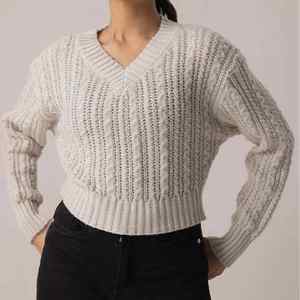 Best Custom Autumn <b>Winter</b> Sweater <b>Top</b> Selling Knit Clothes Ladies Solid Color Long Sleeve Knitwear Sweater For Woman 2025 - Product Image 5