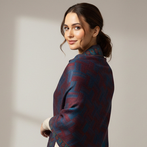 Châle en laine Kullu de qualité supérieure, tissé à la main avec des motifs traditionnels, respirant, longueur moyenne, pour un port chaud en hiver et des tenues festives - Product Image 5