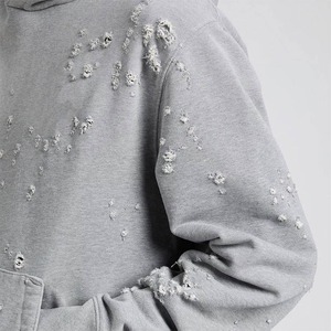 Sudadera con Capucha Oversize de Estilo Urbano Personalizada 2026 para Hombre, con Efecto Desgastado y Lavado Ácido, Sudaderas con Capucha con Efecto Desgastado por el Sol - Product Image 5