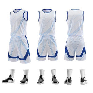 Vêtements de basket-ball en gros, maillot à séchage rapide avec short respirant, qualité supérieure, broderie de drapeau - Product Image 4