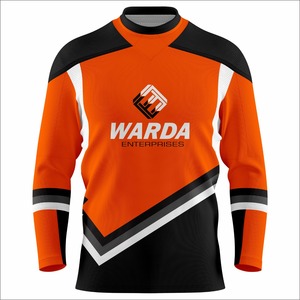 Impression numérique personnalisée pour maillots de hockey sur glace sans manches respirants, uniformes en gros, 100% polyester, service OEM - Product Image 3
