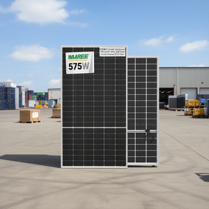 แผงโซลาร์เซลล์ Waaree 575W แบบ N-Type Bifacial Dual Glass 144 เซลล์ HJT แผ่นหลังสีขาว ประกอบในสหรัฐอเมริกา ขายส่ง 33 ชิ้นต่อพาเลท - Product Image 2