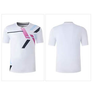 Venta al por mayor personalizado de alta calidad de secado rápido que absorbe la humedad uniforme de tenis diseño frontal su propia ropa de poliéster 100% transpirable - Product Image 5
