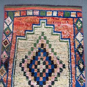 Alfombra de pasillo vintage de 2.5x9.4 pies, alfombra turca, alfombra roja sólida - Product Image 2