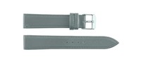Correa de Reloj Inteligente Unisex de Cuero Genuino de Lujo, Color Gris Claro, 7 Luces, Acero Inoxidable, 20 mm, Transpirable, Impermeable, Suave y Ajustable