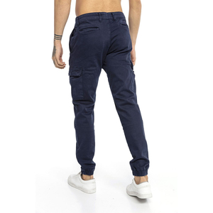 Pantalon cargo multi-poches avec logo personnalisé OEM Pantalon cargo élastique pour hommes dernier cri pantalon respirant de couleur unie à la taille avec cordon de serrage - Product Image 6
