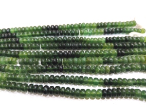 Cuentas de Serpentina Natural en Forma de Rondelle, Lisas y Suaves, de 8 mm, con Efecto Degradado, Vendidas por Hilo de 8 Pulgadas de Largo - Product Image 3