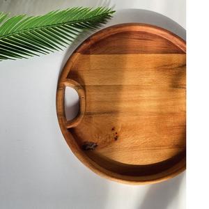 Plats de service en bois naturel de style unique et écologique, avec poignées, fabriqués à la main, pour les mariages, les restaurants, les maisons, les ustensiles de cuisine, les articles d'hôtellerie - Product Image 6