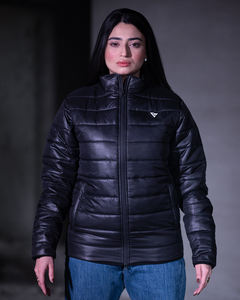 Veste matelassée à capuche zippée pour femme, best-seller de l'hiver, taille plus, noire, légère, imperméable, coton écologique - Product Image 5