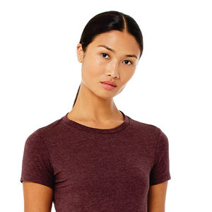 Airlume-Cinta de hombro de algodón peinado y anillo para mujer, 100% de longitud corporal más larga, 32, 4,2 onzas, color granate, Ceñido - Product Image 4