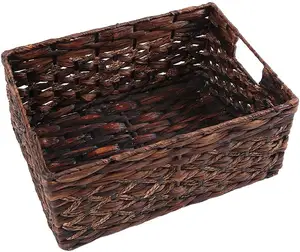 Sea grass Planter Basket Indoor Blumentöpfe Körbe mit Deckel Nautral Sea grass Store Baskets Pflanzen behälter Natural (3er-Pack)