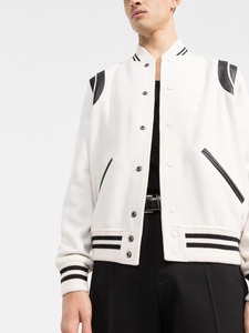 Custom Embroidered Baseball Bomber Jacket With Monochrome Letterman Varsity Design Winter Season Leather Sleeve Letterman Logo - Product Image 4