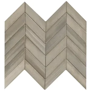 MSI NWATGRICHE12X15 12 \ "X 15 \" Chevron gris lisse tuile de spécialité produit en pierre frittée - Product Image 1
