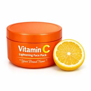 Masque facial éclaircissant et illuminant à la vitamine C en vrac OEM avec extrait d'orange pour un nettoyage en profondeur, élimination du bronzage, étiquette privée, vente en gros - Product Image 2