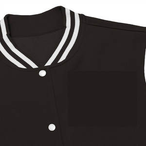 Fabricación de fábrica, la mejor venta, chaqueta universitaria para mujer, chaqueta universitaria abotonada 100% de cuero PU para mujer a la venta - Product Image 5