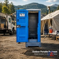 Bagno Portatile Durevole in HDPE, Cabina Mobile per Esterni, Ideale per Cantieri, Campeggi ed Eventi