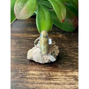 Scott Skeets Fine Jewelry Tibetan Turquoise & Sterling <b>Silver</b> <b>Statement</b> <b>Ring</b> Size 7.25 Everyday Wear IGI Certified - Product Image 1