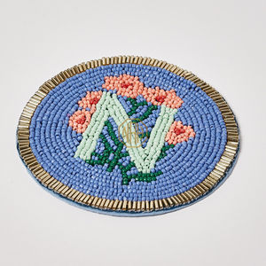 Posavasos Decorativos Personalizados de Primera Calidad para el Hogar y la Oficina 2026, Hechos a Mano con Cuentas de Vidrio, Diseño de Letras - Product Image 4