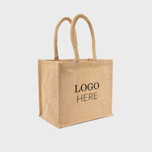 <b>Medium</b> Natural Jute Beach <b>Bag</b> with Padded Rope Handles Custom or Screen Printing for Daily Use or Advertising - Product Image 3