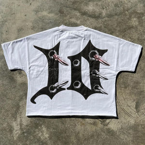 เสื้อยืดทรงบ็อกซี่ ครอป ผ้าฝ้าย/โพลีเอสเตอร์ พิมพ์ลายสกรีน สำหรับผู้ชาย สไตล์สตรีทแวร์ รักษ์โลก ผลิตตามสั่ง ปี 2024 - Product Image 2