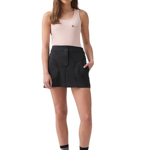 Camiseta sin mangas informal de punto acanalado para mujer, transpirable, de secado rápido, ecológica, mezcla de spandex/algodón, longitud regular, diseño liso - Product Image 1