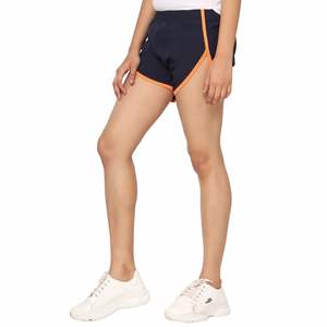 Shorts de sport taille haute pour femme, grande taille, séchage rapide, motif sportif, en spandex, style bermuda/jupe-short - Product Image 1