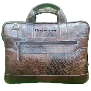 Timsah deri tasarım iş dizüstü su geçirmez bilgisayar çanta erkek çantası yumuşak taraflı deri evrak çantası