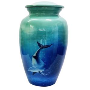 Fabricant d'urnes de crémation en Aluminium avec de belles perles, Design autocollant, urnes en métal funérailles finies - Product Image 6