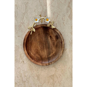 Elegance Stylish <b>Decorative</b> Salad <b>Bowl</b> Made of Wood <b>Bowl</b> Antique <b>Gold</b> Rose Design <b>Decorative</b> <b>Bowl</b> for Wedding Party Use - Product Image 5