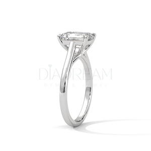 Bague de fiançailles unique en argent sterling 925 pour femme VVS Clarity Radiant Cut Diamond & White Leb Grown Fine Wedding Jewelry - Product Image 5