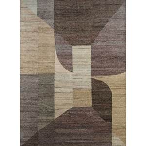 พรมขนสัตว์ถักมือสีเบจและสีน้ำตาลลายแบบนามธรรมสำหรับห้องนั่งเล่น ทางเข้าบ้าน และโถงทางเดินสำหรับวัยรุ่น-AIWL-3008 - Product Image 1