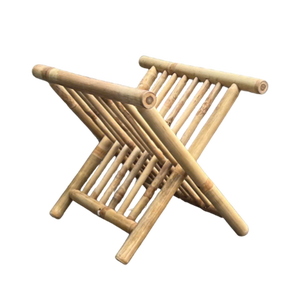 Porte-revues pliable en bambou, support de journal et de livre en bambou naturel fait à la main - Product Image 2