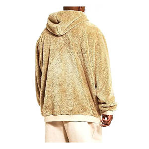 Sweat à capuche Sherpa avec logo brodé personnalisé pour hommes vente en gros de pulls à manches longues pour hommes taille adulte à la mode - Product Image 2