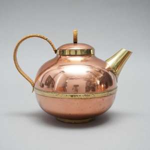 Premium Quality <b>Copper</b> Teapot and Kettles With Wood Grip <b>Handle</b> <b>Kitchen</b> Accessories Decorative Tea Pot Serving Hot Teapot & Logo - Product Image 2