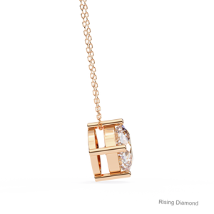 2.25 Ct Lab Grown Coussin Taille Diamant Solitaire Pendentif Or Rose Prong Set Cadeau D'anniversaire pour Son CVD Diamant Diamant Pendentif - Product Image 3