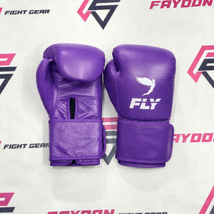 Gants de boxe professionnels en cuir véritable de qualité supérieure, modèle 2026, les plus vendus, avec lacets blancs et argentés - Product Image 2