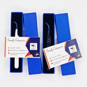 Pinzas Curvas para Pestañas de Acero Inoxidable Somofy Enterprises SE-BI-TL-006612 con Logotipo Personalizado, Precisión de 10 mm, las Mejores para Fibra Capilar - Product Image 5