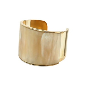 Brazalete de cuerno de moda hecho a mano indio Mejor diseño Accesorio de color de cuerno natural - Product Image 2